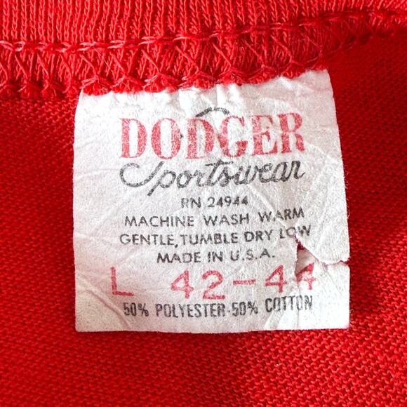 Vintage 70s 80s Nebraska Huskers Cornhuskers Single Stitch Red Jersey T-Shirt L - Picture 7 of 8